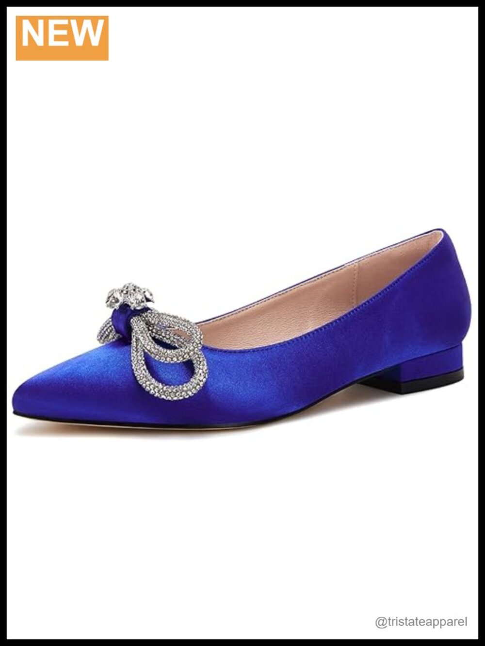 Women's Ballet Flats Double Bow Pointed Toe Slip On Ballerina Shoes